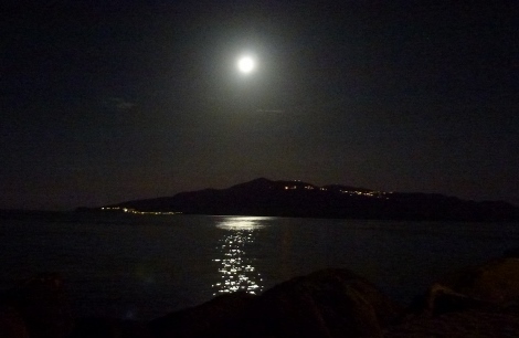 Super Moon rising over Lipari