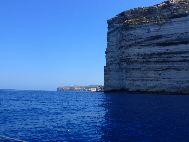Perpendicular cliff of limestone