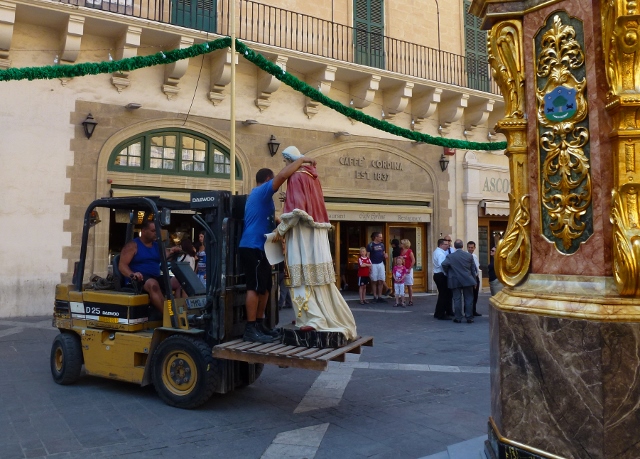 Now that the Feast in Valletta is over, down come the decorations