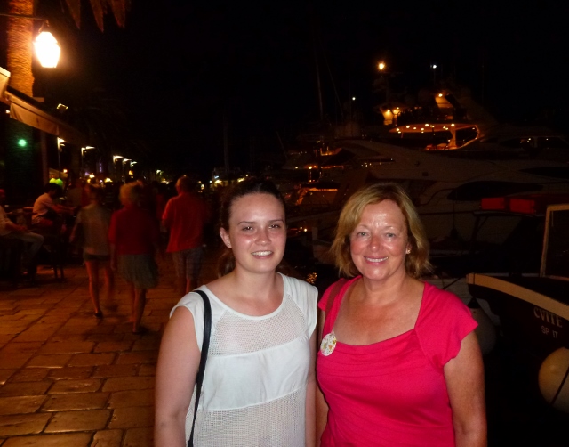 Lauren and Gaila on the town quay