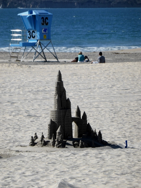 Sand Castle and life guard tower