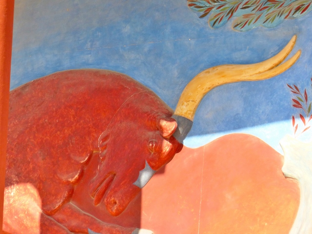 The Charging Bull fresco