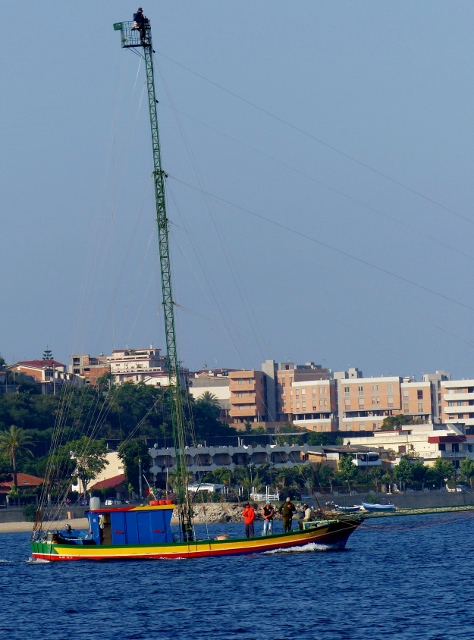 Felluca or passarelle, a swordfishing boat