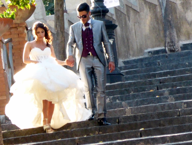 The bride and groom in Agropoli