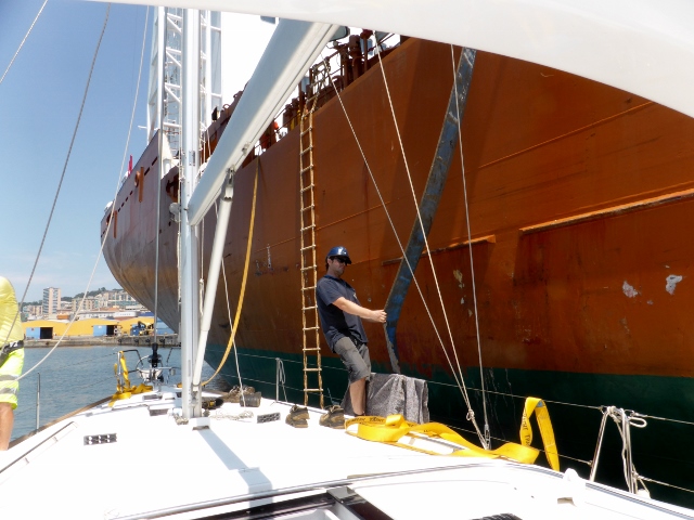 Crew Members of Sevenstars came onboard to secure Mercier and attach slings